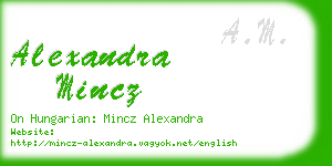 alexandra mincz business card